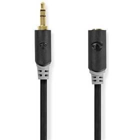 Kabel Nedis jack 3,5mm, F/M, 1m černý

