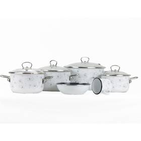Sada nádobí Belis 6dílná bílá barva
