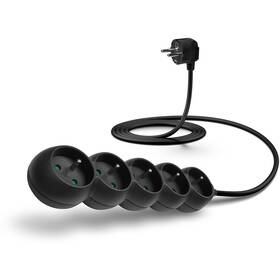Kabel prodlužovací Connect IT 5x zásuvka, 2m černý

