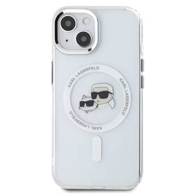 Kryt na mobil Karl Lagerfeld K&CH Heads Metal Frame na Apple iPhone 14, MagSafe průhledný

