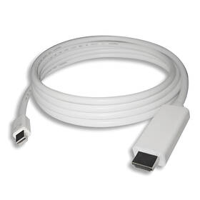 Kabel PremiumCord Mini DisplayPort 1.2 / HDMI 2.0, 1m bílý

