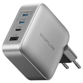 Nabíječka do sítě EcoFlow RAPID Pro 140W GaN, 3xUSB-C, 1xUSB-A šedá barva
