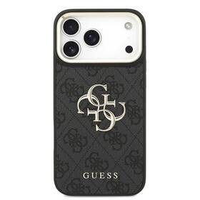 Kryt na mobil Guess 4G Metal Logo Gold Frame na Apple iPhone 18 Pro černý


