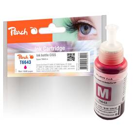 Inkoustová náplň Peach Epson 663M, T6643, 6500 stran purpurová

