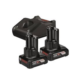  Set baterie a nabíječky Bosch Professional 2x 12V 6.0 Ah + GAL 12V-40