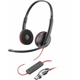 Headset HP Poly Blackwire 3220 Stereo + USB-C/A adaptér černý

