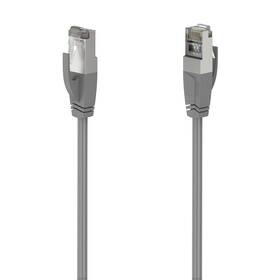 Kabel Hama síťový (RJ45), Cat5e, 1,5m, stíněný šedý

