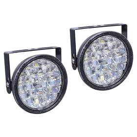 Světla denního svícení Compass kulatá RL hom. 18 LED on/off 12/24V DRL 

