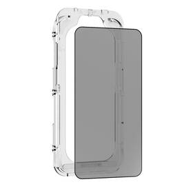 Tvrzené sklo Mobile Origin EasyGlass Privacy na iPhone 11/XR, s aplikátorem průhledné

