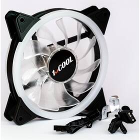 Ventilátor 1stCOOL AURA EVO Dual RING ARGB PWM černý

