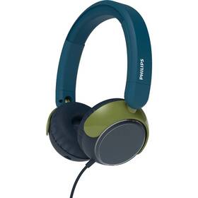 Sluchátka Philips TAK2000CT, dětská modrá/zelená


