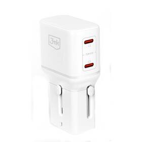 Nabíječka do sítě 3mk InCharge® Globe 45W bílý


