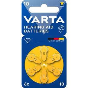 Baterie do naslouchadel Varta Hearing Aid Battery 10, blistr 6ks 

