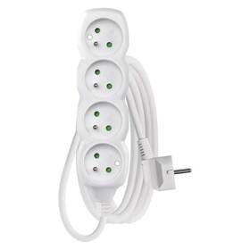 Kabel prodlužovací EMOS 4x zásuvka, 3m bílý

