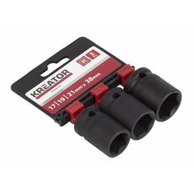  Sada hlavic Kreator KRT095100  17-19-21mm 1/2" (3 ks)