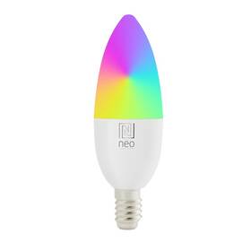 Žárovka LED IMMAX NEO SMART E14, C37, stmívatelná průhledná

