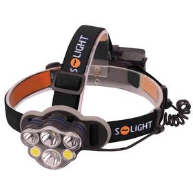 Čelovka Solight 550 lm, Li-Ion, USB černá

