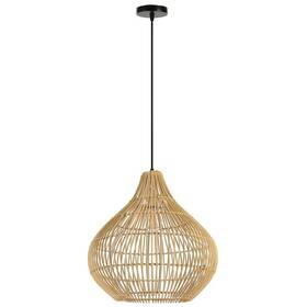 Závěsné svítidlo IMMAX BOHO PELO, D40cm, E27, přírodní ratan černé/hnědé

