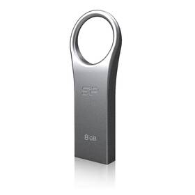 USB Flash Silicon Power Firma F80 8GB stříbrná barva
