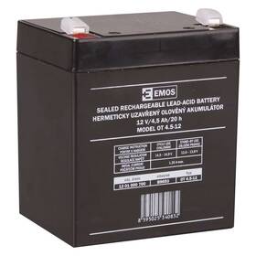 Olověný akumulátor EMOS bezúdržbový 12 V/4,5 Ah, faston 4,7 mm 

