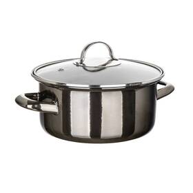 Hrnec s poklicí BANQUET METALLIC Black 20 cm, 2 l černý

