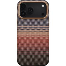 Kryt na mobil Pitaka Aramid UltraGuard Sunset na Apple iPhone 17 Pro hnědý/oranžový

