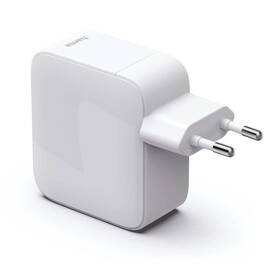 Nabíječka do sítě Hama GaN 2× USB-C, PD 65 W, navíjecí kabel (balení pro PC/notebook) bílá

