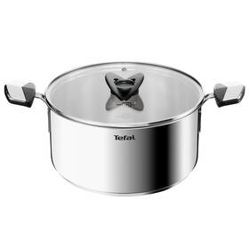 Kastrol s poklicí Tefal E3284644, 24 cm nerez

