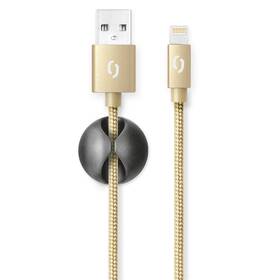 Kabel Aligator Premium USB/Lightning, 2m zlatý

