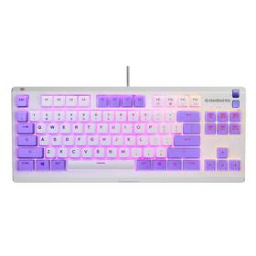 Klávesnice SteelSeries Apex 3 TKL Amethyst, US layout bílá/fialová

