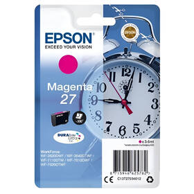 Inkoustová náplň Epson 27, 300 stran purpurová

