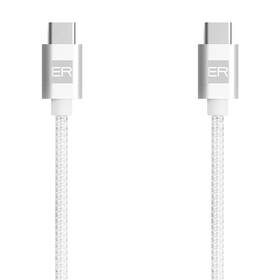 Kabel ERPOWER USB-C/USB-C 5A 100W - 1,2 m bílý

