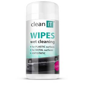 Čistící ubrousky Clean IT mokré na plasty, 100ks 

