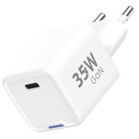 Nabíječka do sítě WG 1xUSB-C, GaN, PD 35W bílá

