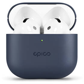 Pouzdro Epico Leather pro Apple AirPods 4 modré

