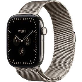 Chytré hodinky Apple GPS + Cellular 46 mm přírodní titan, přírodní milánský tah - M/L 

