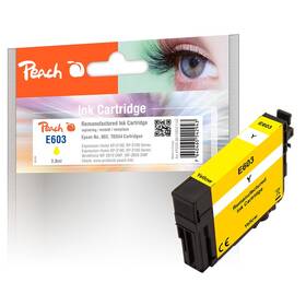 Inkoustová náplň Peach Epson 603, T03U4, 145 stran žlutá

