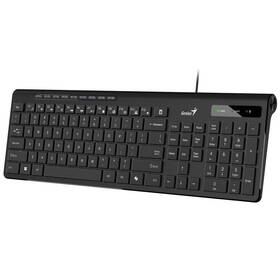 Klávesnice Genius Slimstar 230 II, drátová, copilot, USB, CZ+SK layout černá

