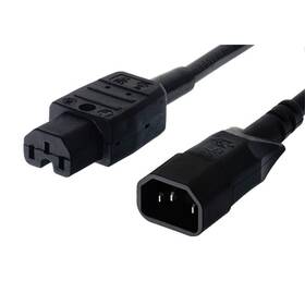 Kabel PremiumCord síťový prodlužovací, IEC320 C14 - C15, 2m 
