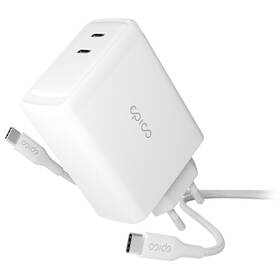 Nabíječka do sítě Epico 100W GaN USB-C / USB-C + kabel USB-C, 2m bílá

