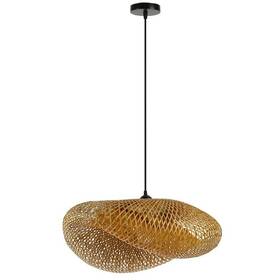 Závěsné svítidlo IMMAX BOHO HILO, D60cm, E27, bambus černé/hnědé

