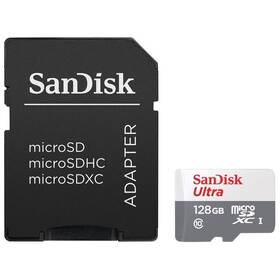 Paměťová karta SanDisk 128GB UHS-I U1 (100R/20W) + adaptér 
