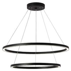 Závěsné svítidlo IMMAX NEO FINO SMART 2 kruhy, 60+80cm, 93W, Zigbee 3.0, TUYA černé


