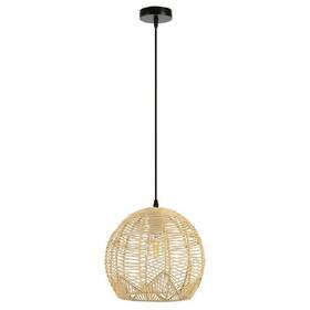 Závěsné svítidlo IMMAX BOHO PELO, D30cm, E27, přírodní ratan černé/hnědé

