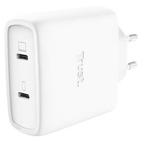 Nabíječka do sítě Trust MAXO 65W 2-Port GaN, USB-C bílý

