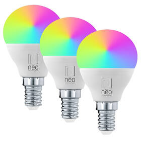 Chytrá žárovka IMMAX NEO LITE SMART LED E14 6W RGB+CCT barevná a bílá, stmívatelná, Wi-Fi, P45, TUYA, 3ks 

