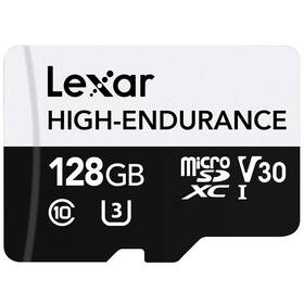 Paměťová karta Lexar High-Endurance microSDXC 128GB UHS-I, (100R/45W) C10 A1 V30 U3 

