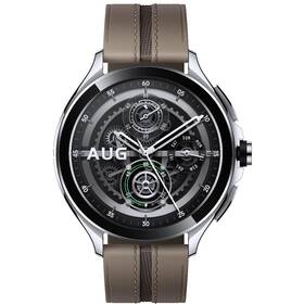 Chytré hodinky Xiaomi Watch 2 Pro 46mm - Silver / Brown Elegant Band 
