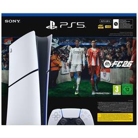 Herní konzole Sony PlayStation 5 Digital (typ modelu - slim) FC 26 Bundle bílá barva
 Herní konzole Sony PlayStation 5 Digital (typ modelu - slim) FC 26 Bundle bílá barva