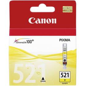 Inkoustová náplň Canon CLI-521Y, 530 stran žlutá

